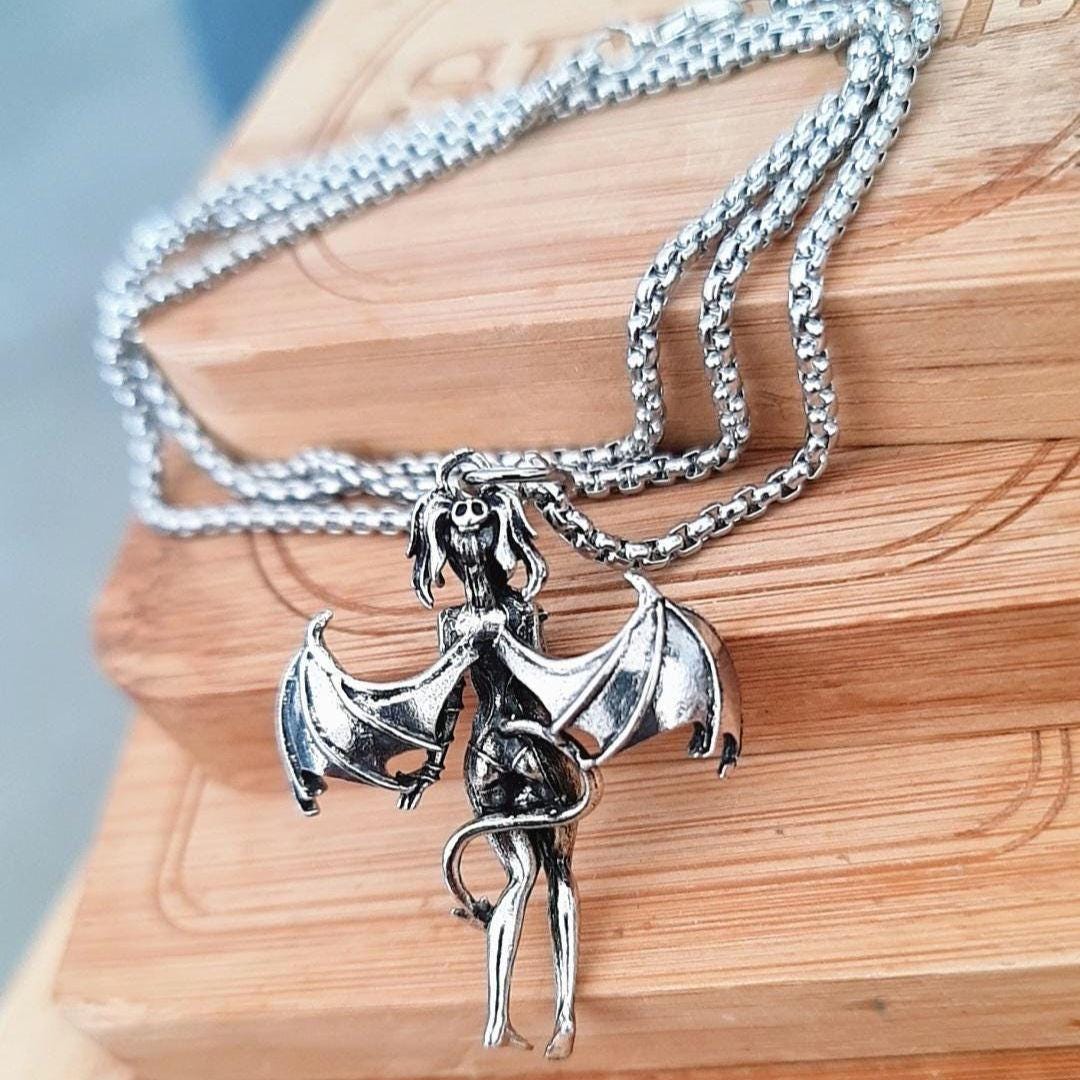 Devil Batgirl Necklace -Cosplay anime girl Batgirl-Batwoman- Batman whimsical