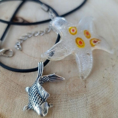 Handmade Sterling Silver Koi Fish Pendant: Lucky Japanese Necklace