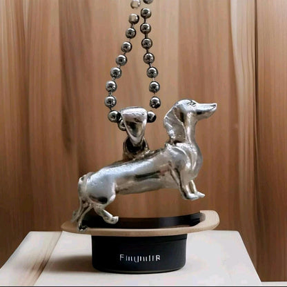 Handmade Silver Dachshund Pendant: Minimalist Dog Necklace