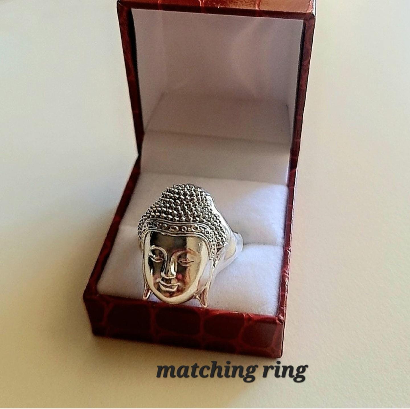 Handmade Silver Buddha Head Pendant: Gothic Yoga Jewelry