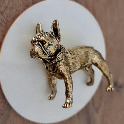 solid brass French Bulldog  figurine -Sculpture-Highly Detailed-Realistic - Deco style " 140 grams" - Decorative