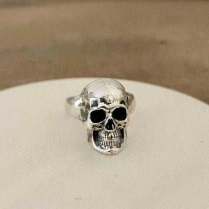 Biker classic skull Ring-Edgy design-925 silver-Perfect accessory for bikers. Solid & sturdy Rock n roll