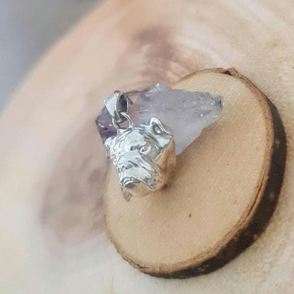 Handmade English Bulldog Pendant: Sculpted 925 Silver Dog Jewelry