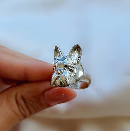 French Bulldog Ring: A Stylish Tribute to Your Four-Legged Companion -  Sterling Silver 925
