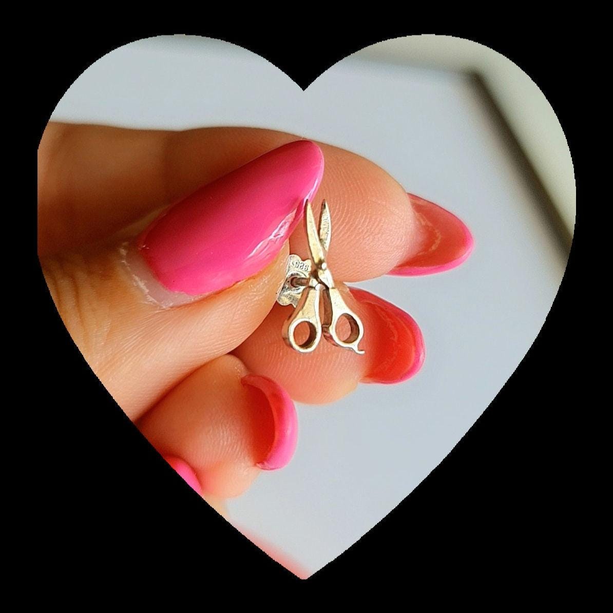 Scissors Stud Earrings - trendy earrings for barber, hairdresser sterling silver