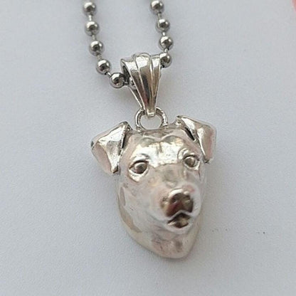 Handmade Sterling Silver Jack Russell Dog Pendant - Minimalist Jewelry