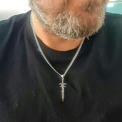 Frostmourne Sword Pendant , Wow, World of Warcraft  , Lich King,  Handmade 925 Sterling Silver