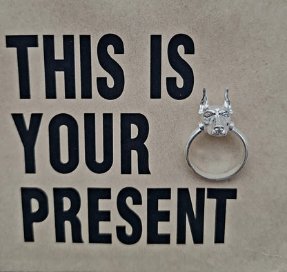 Handmade 925 Silver Doberman Pinscher Ring: Pet Lover Jewelry