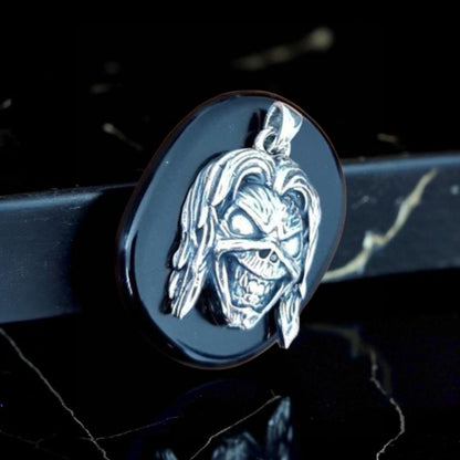 Iron Maiden Eddie Killers Pendant, Skull Pendant, Biker - Rock  - Heavy metal  statement charm Sterling silver