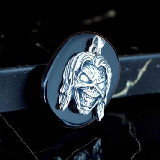 Iron Maiden Eddie Killers Pendant, Skull Pendant, Biker - Rock  - Heavy metal  statement charm Sterling silver