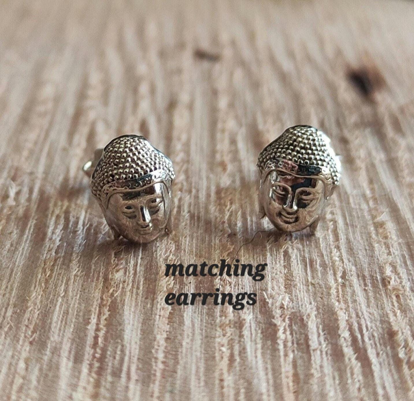 Handmade Silver Buddha Head Ring: Boho Hippie Jewelry