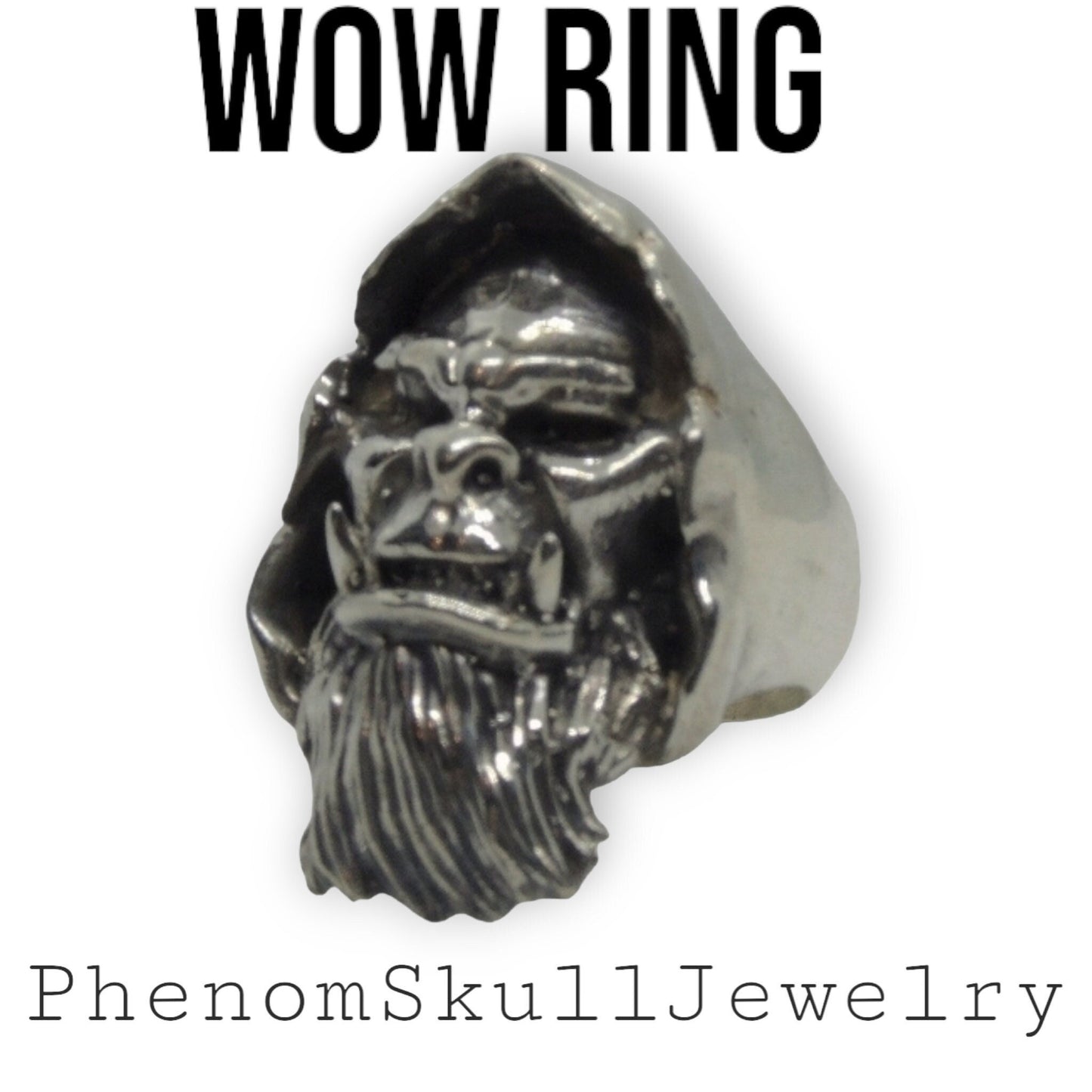 Handmade Gothic Sterling Silver 925 Ring - Warcraft Blizzard Fan