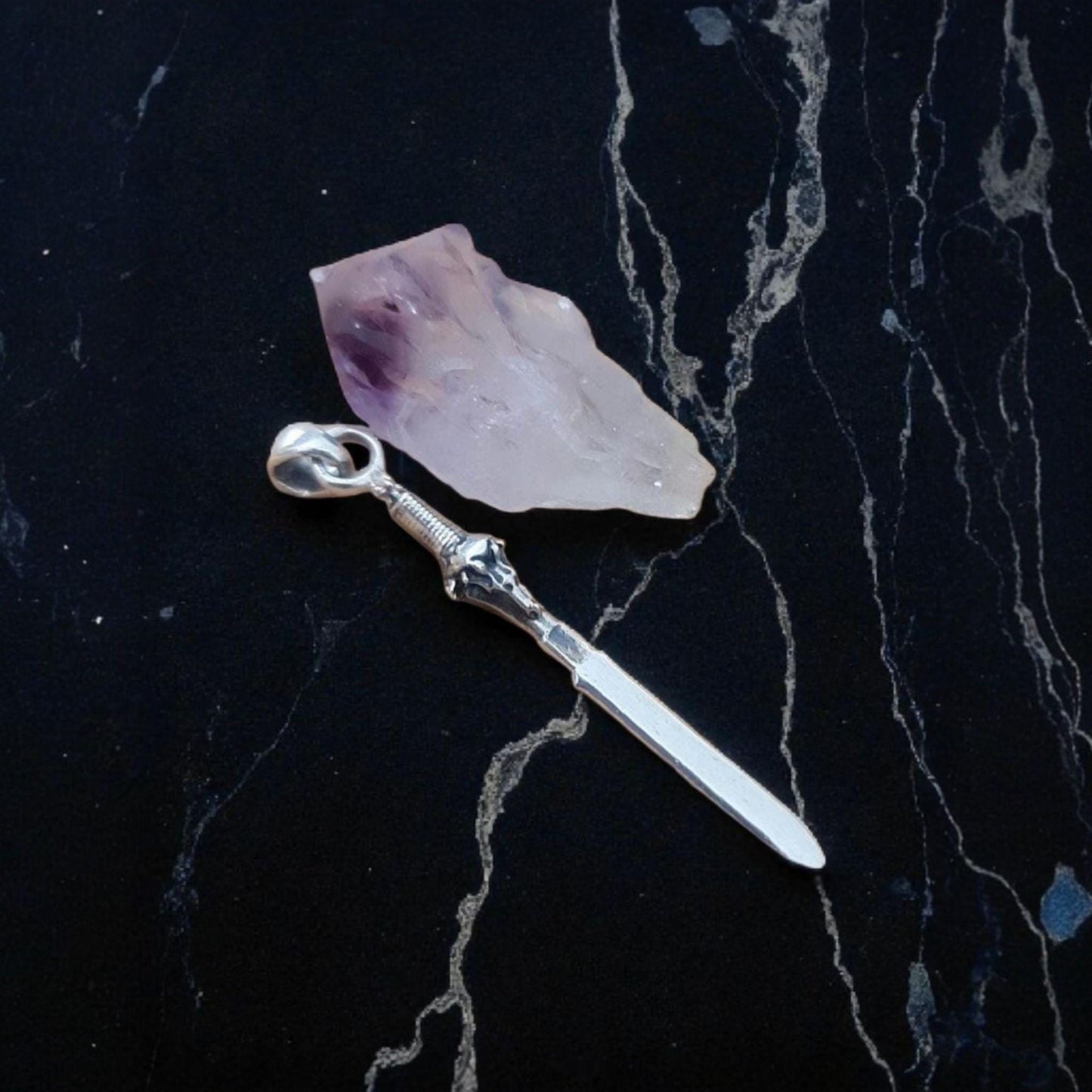 Handmade Sterling Silver Anduin Lothar Sword Pendant - Warcraft Jewelry