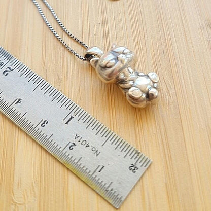 Handmade Sterling Silver Lazy Kitten Pendant - Cat Lover Jewelry