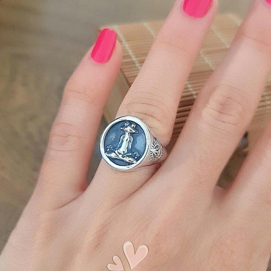 Handmade 925 Silver Yoga Frog Ring: Meditation Jewelry