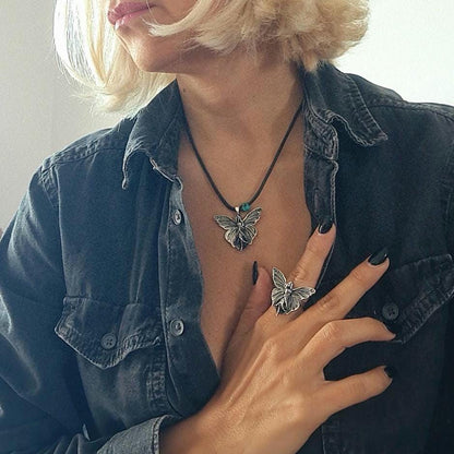 Dainty Fairy Statement Ring Fantasy Winged Faerie Princess ,Sterling Silver