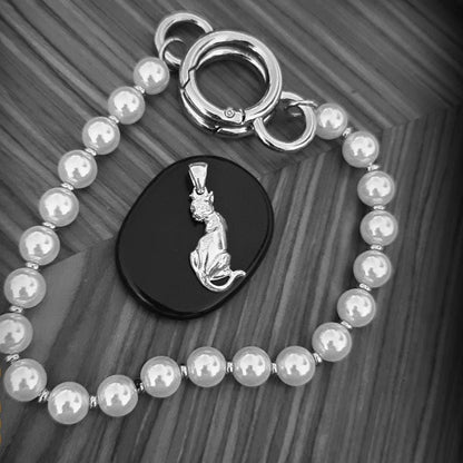 Handcrafted Sterling Silver Cat Pendant: Animal Lover Jewelry