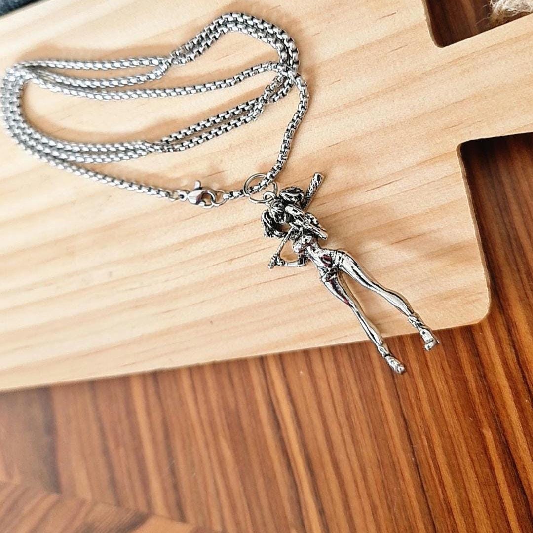 Baseball Girl  Necklace  Casual Fashion , anime,  retro Baseball jewellery