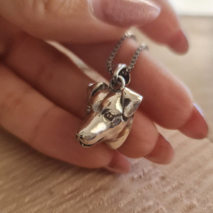 Handmade Sterling Silver Jack Russell Dog Pendant - Minimalist Jewelry