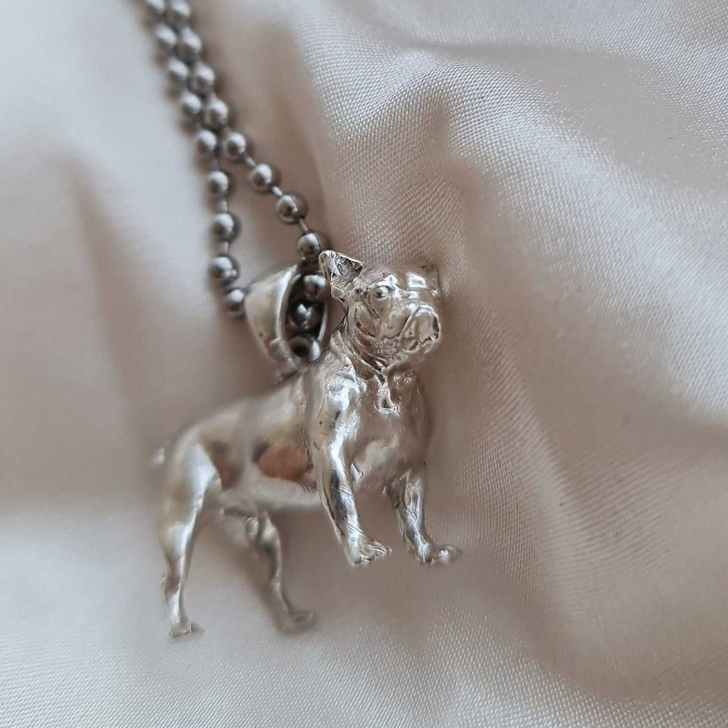 Handmade 925 Silver French Bulldog Pendant Necklace: Dog Lover Gift