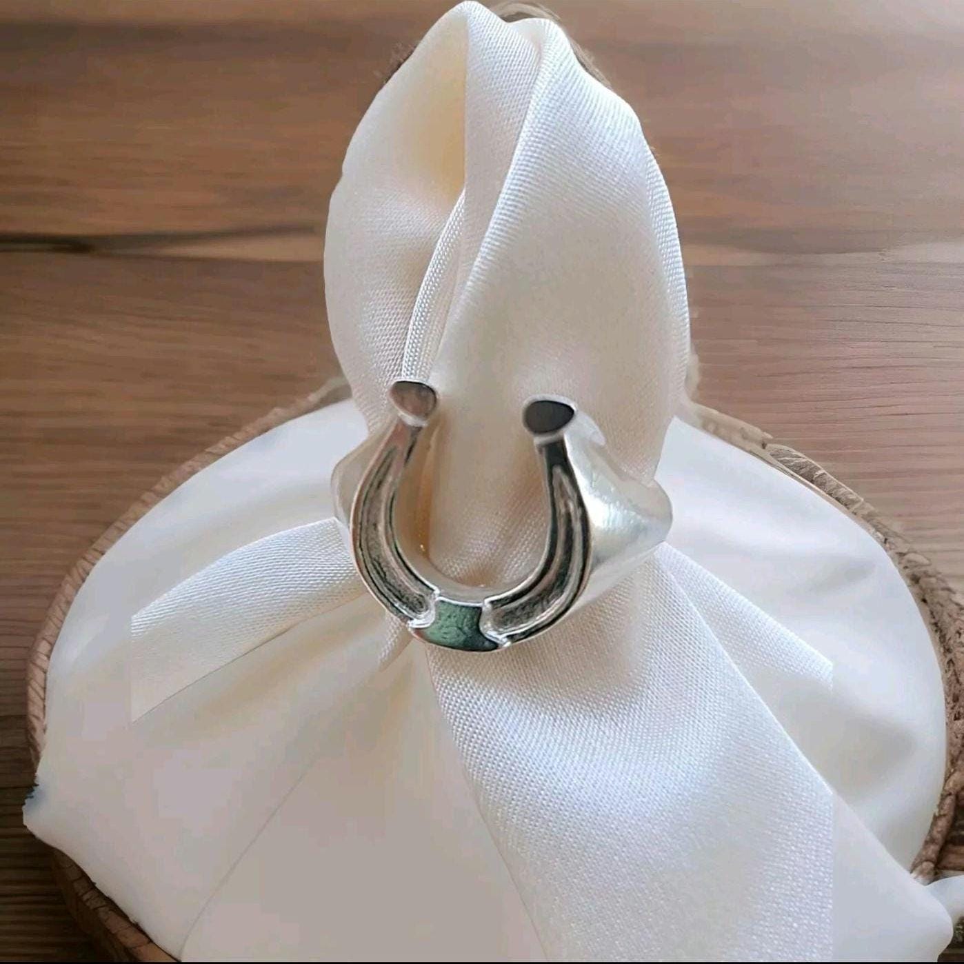 Sterling Silver Horseshoe Signet Ring - Lucky Charm