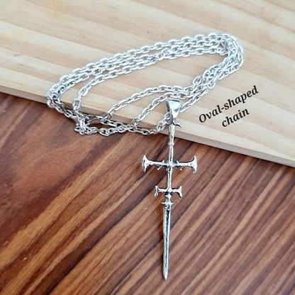 Sterling Silver Viego Sword Pendant: League of Legends, Handmade