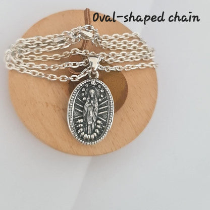 Handmade 925 Silver La Santa Muerte Pendant: Gothic Skull Jewelry