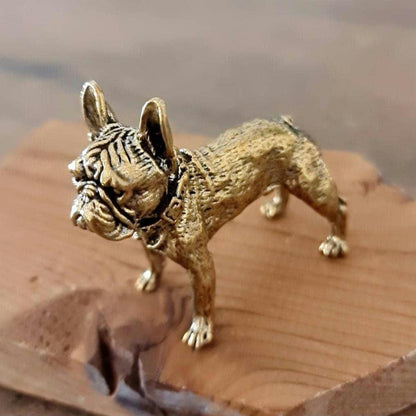 solid brass French Bulldog  figurine -Sculpture-Highly Detailed-Realistic - Deco style " 140 grams" - Decorative