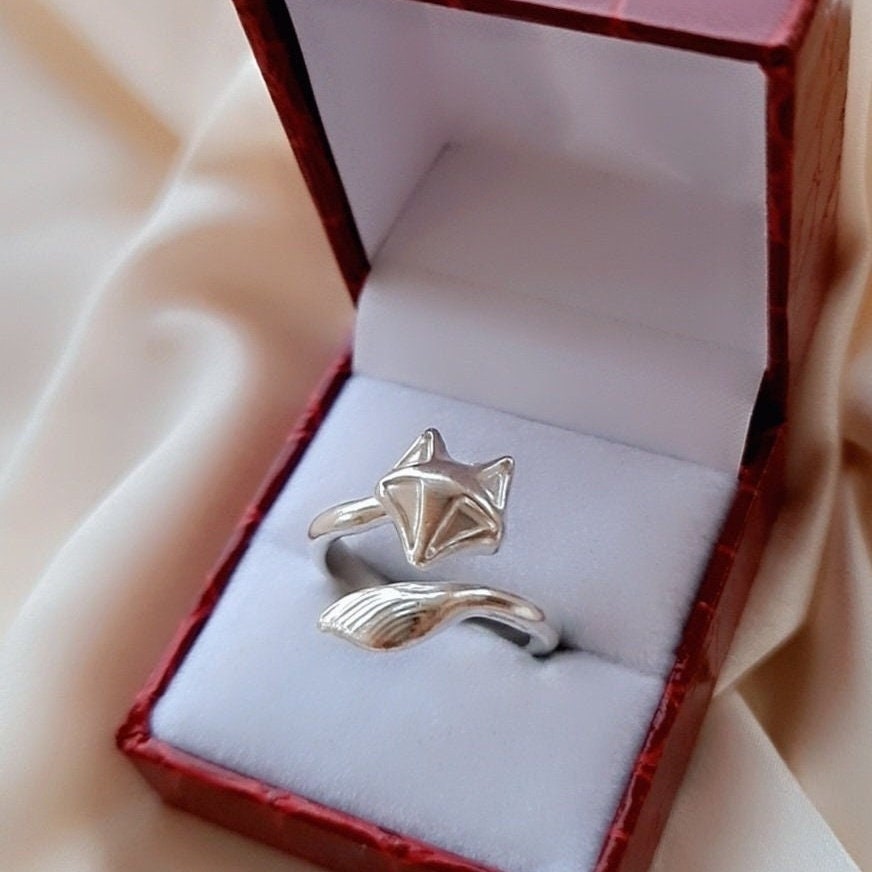 Handmade Sterling Silver Fox Ring: Animal Jewelry Gift