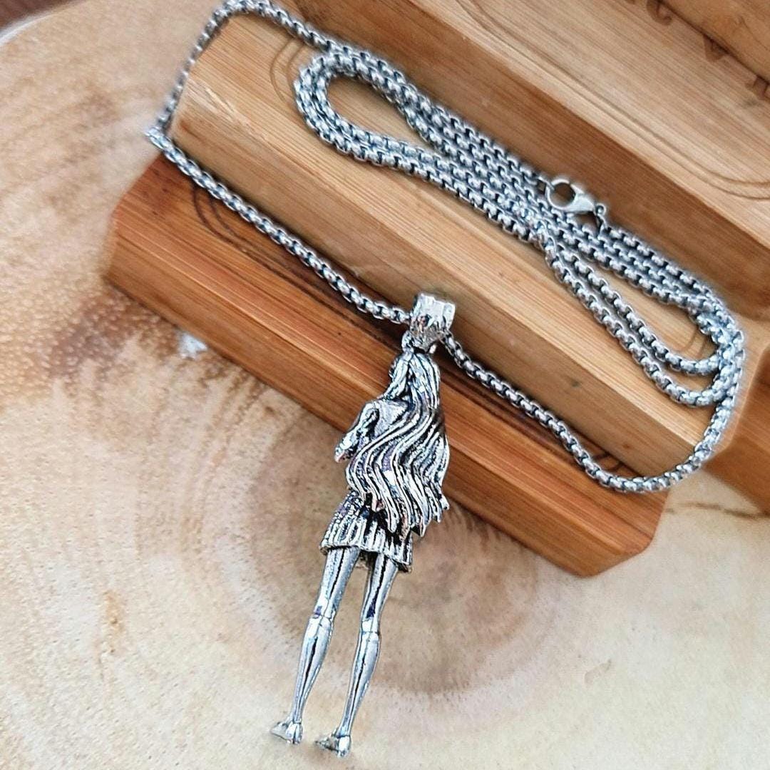 Oversized  school girl Necklace ,Cosplay anime girl ,Cartoon style,  statement 8 cm 5 in