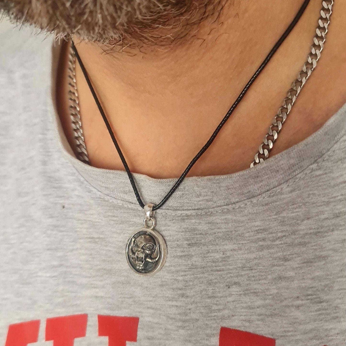 Motorhead Snaggletooth War Pig Pendant-Solid 925  Sterling Silver-Heavy Duty Design for the Ultimate Rockstar -