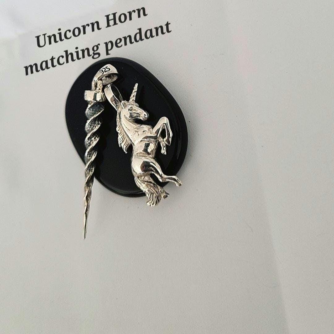 Handmade Sterling Silver Unicorn Necklace: Fantasy Mythology Charm