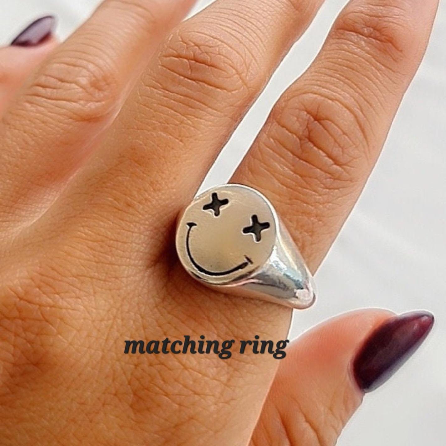 Handmade Sterling Silver Smiley Face Charm Pendant - Minimalist Jewelry