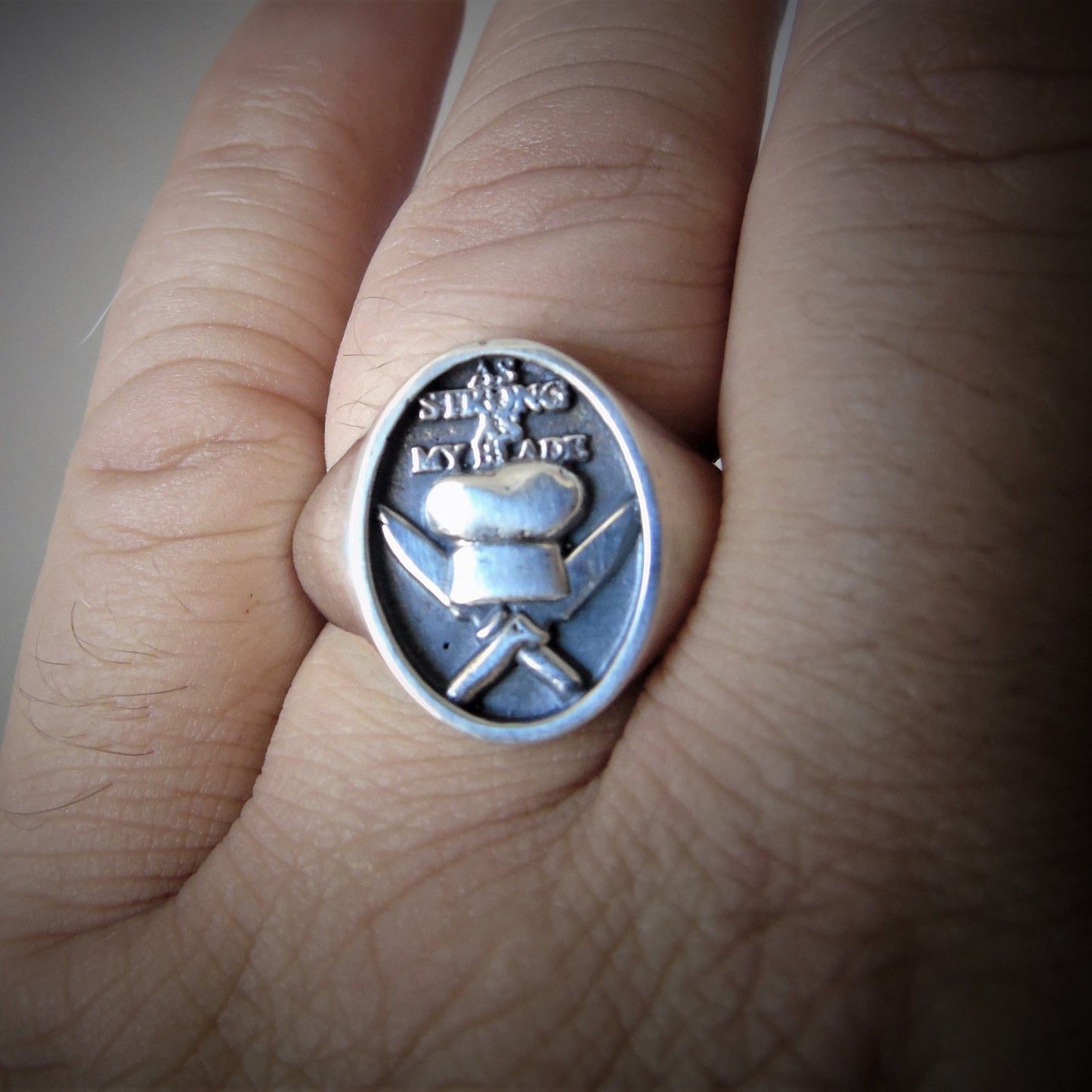 Handmade 925 Sterling Silver Chef Ring: Culinary Gift