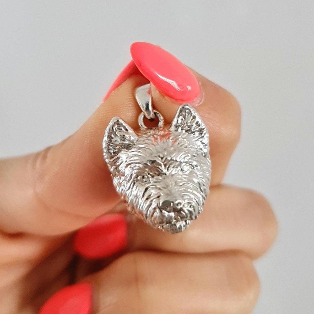 Handmade Sterling Silver Westie Pendant - Dog Lover Gift