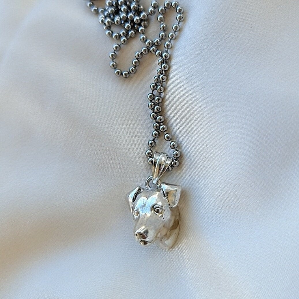 Handmade Sterling Silver Jack Russell Dog Pendant - Minimalist Jewelry