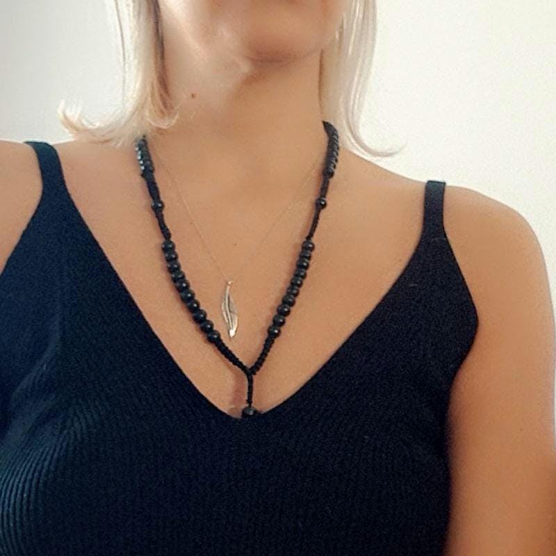 Delicate Feather Necklace  925 Sterling Silver – 45cm Chain – Minimalist Boho