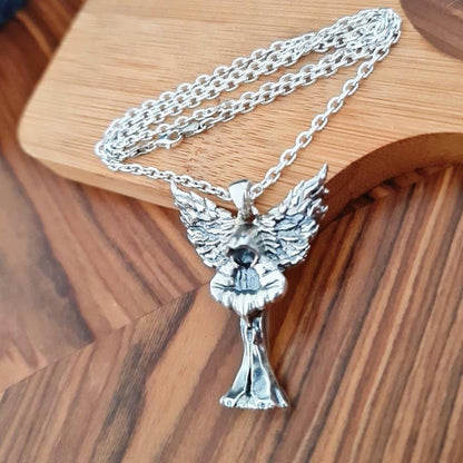 Fallen Angel Sterling Silver Pendant: Handmade Lucifer Necklace Charm