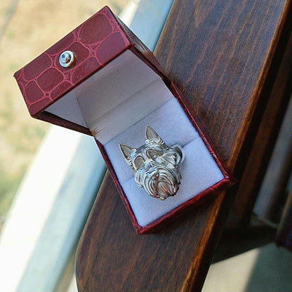 Handmade Scottish Terrier Ring: 925 Sterling Silver Scottie Dog Jewelry
