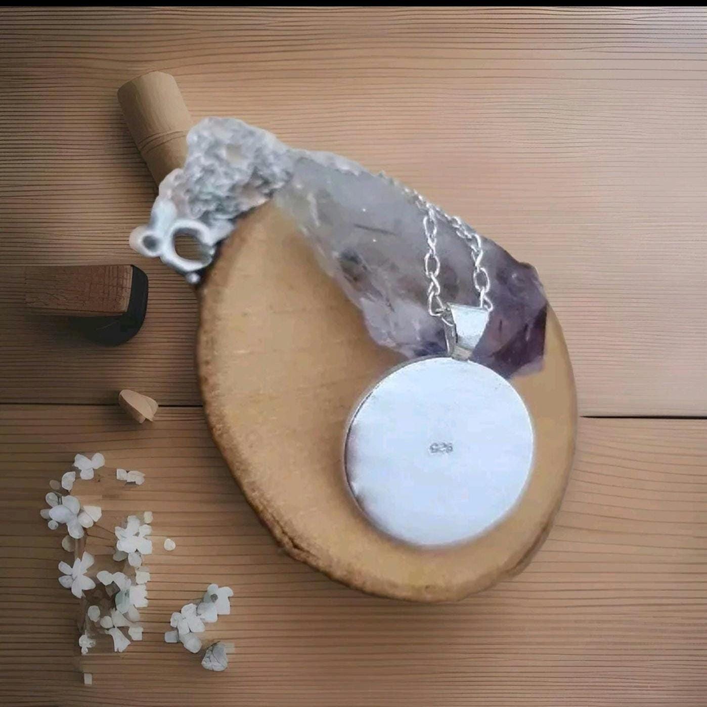 555 Angel Number Pendant: Sterling Silver Good Luck Charm