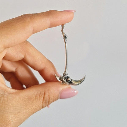 Kayn Scythe Pendant: 925 Sterling Silver LoL Gamer Necklace