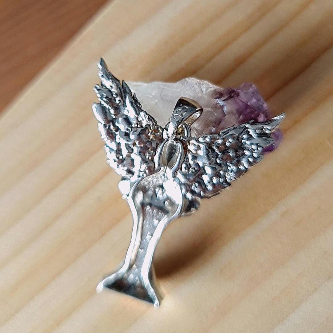 Fallen Angel Sterling Silver Pendant: Handmade Lucifer Necklace Charm