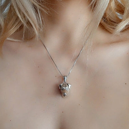 Handmade Sterling Silver Jack Russell Dog Pendant - Minimalist Jewelry