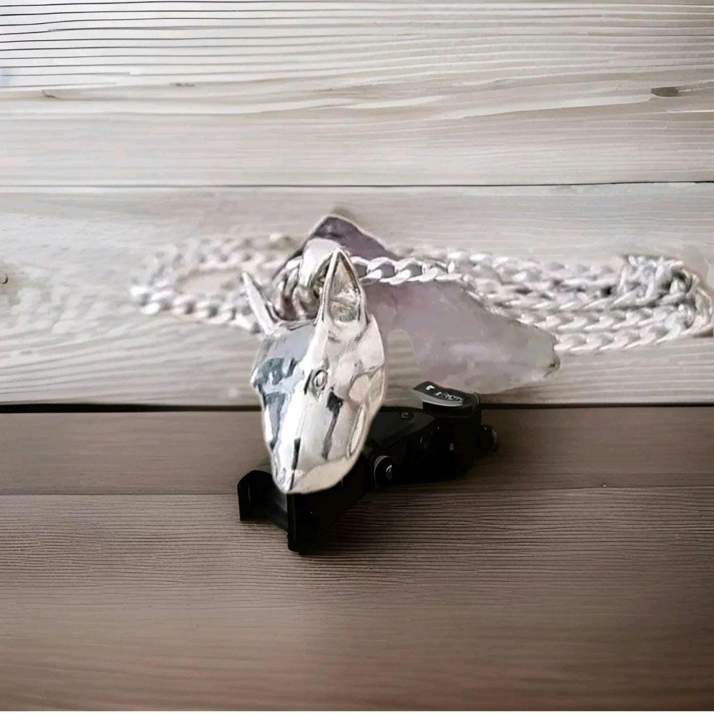 Handmade 925 Silver English Bull Terrier Pendant: Dog Lover Jewelry