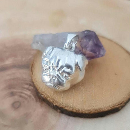 Handmade Sterling Silver Pug Pendant: Minimalist Dog Lover Gift