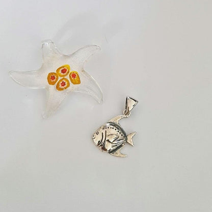 Exotic Fish Pendant - Handmade 925 Sterling Silver Sea Animal Necklace - Minimalist