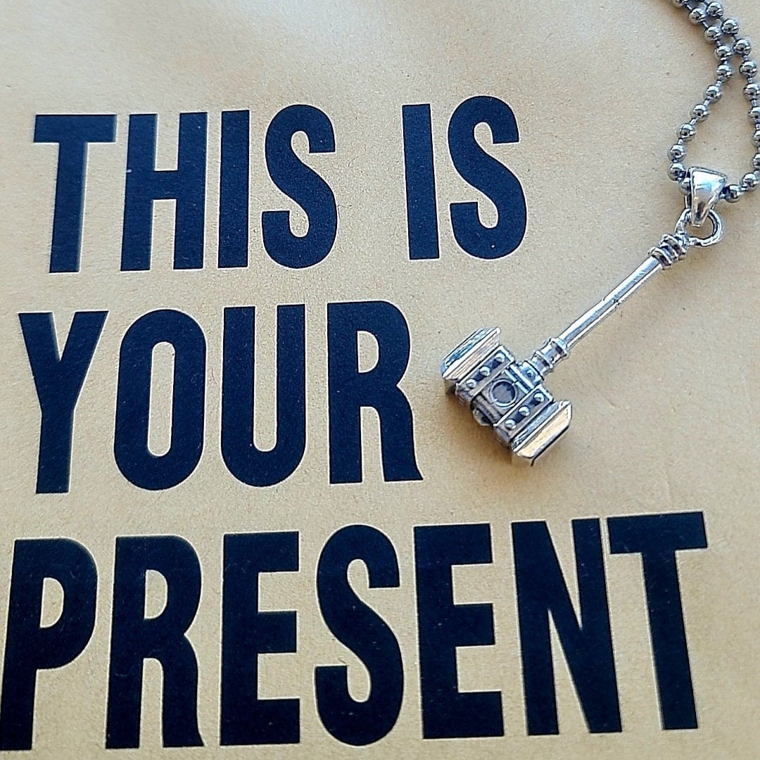 Handmade Sterling Silver Orgrim Doomhammer Pendant - Warcraft Jewelry