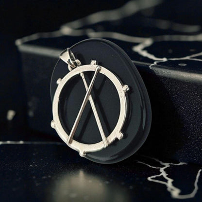Handmade Sterling Silver Drum Pendant: Rockstar Musician Gift