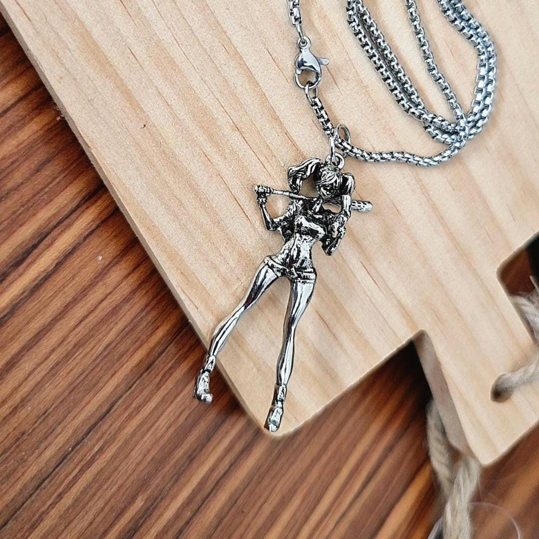 Baseball Girl  Necklace  Casual Fashion , anime,  retro Baseball jewellery