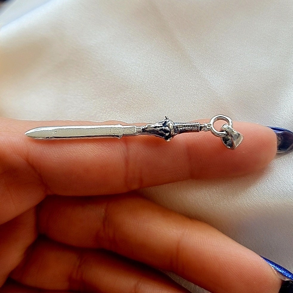 Handmade Sterling Silver Anduin Lothar Sword Pendant - Warcraft Jewelry